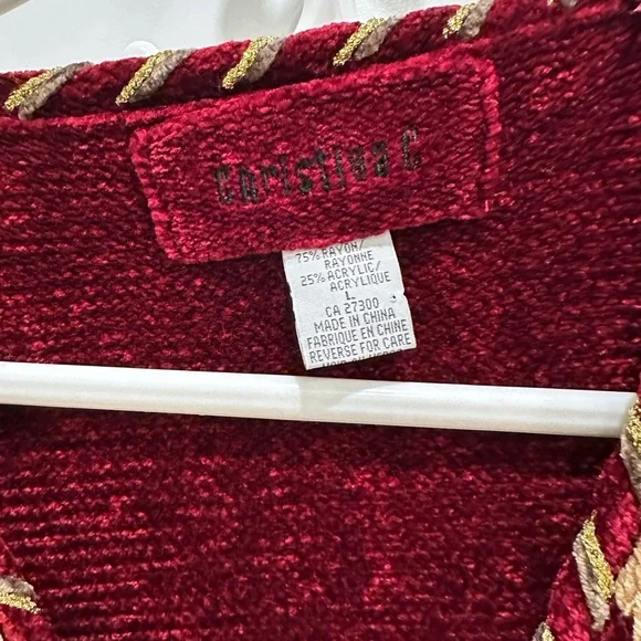 Women's Multicolor Leaf Pattern Sweater - Picture 2 of 5